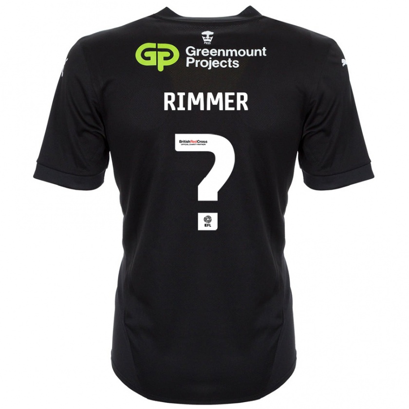 Kandiny Bambino Maglia Harry Rimmer #0 Nero Kit Gara Away 2024/25 Maglietta