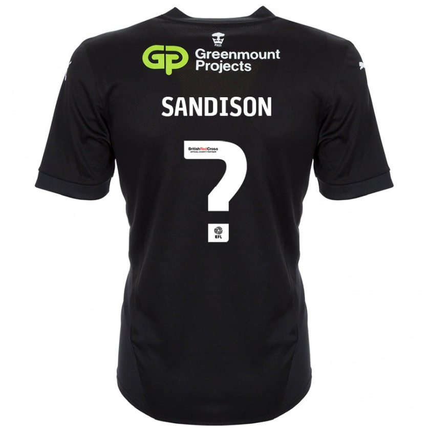 Kandiny Niño Camiseta Nathan Sandison #0 Negro 2ª Equipación 2024/25 La Camisa