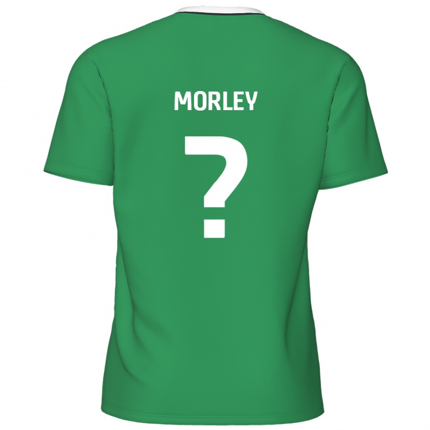 Kandiny Niño Camiseta Aaron Morley #0 Verde Rayas Blancas 2ª Equipación 2024/25 La Camisa