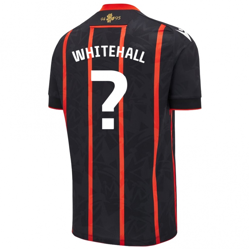 Kandiny Bambino Maglia Isaac Whitehall #0 Nero Rosso Kit Gara Away 2024/25 Maglietta