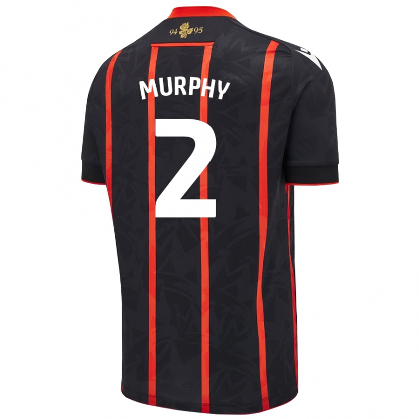 Kandiny Criança Camisola Niamh Murphy #2 Vermelho Preto Alternativa 2024/25 Camisa Brasil