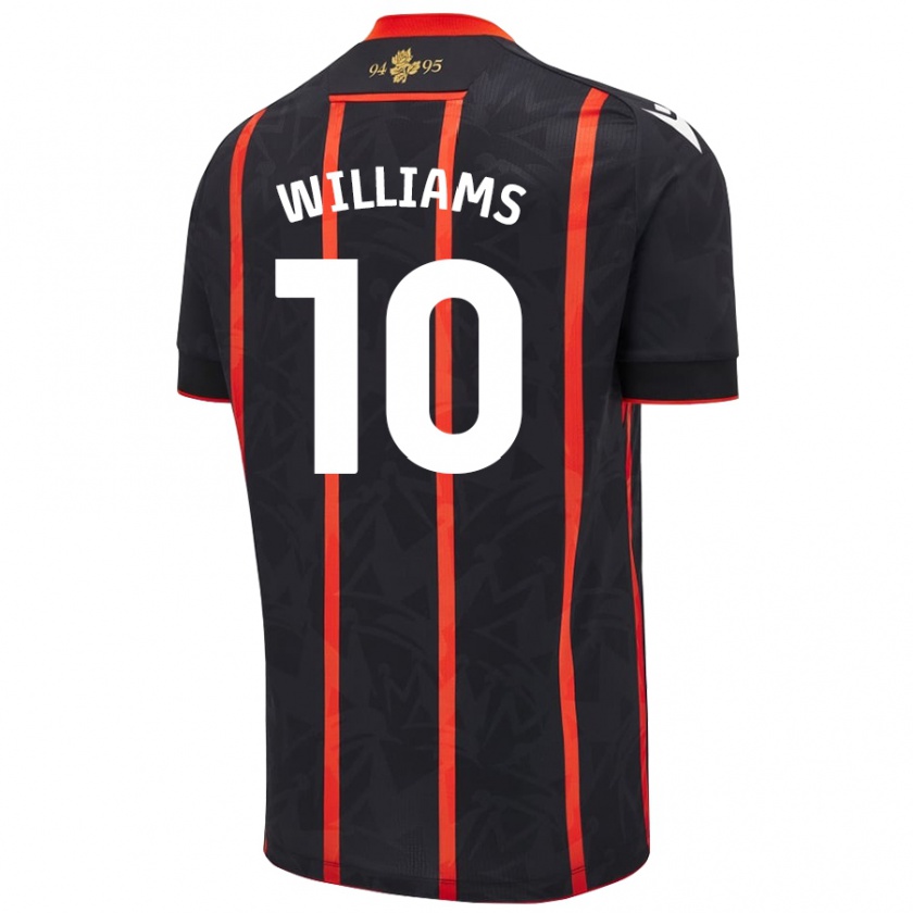 Kandiny Niño Camiseta Chloe Williams #10 Negro Rojo 2ª Equipación 2024/25 La Camisa México