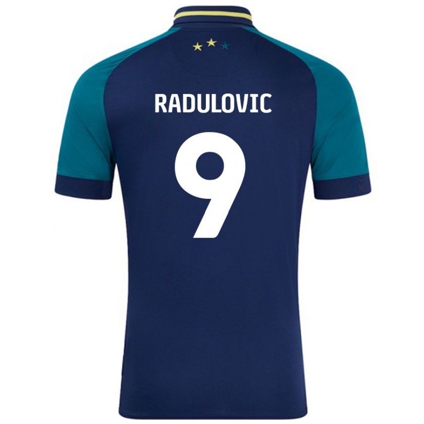 Kandiny Kinder Bojan Radulovic #9 Marine Dunkelgrün Auswärtstrikot Trikot 2024/25 T-Shirt Österreich