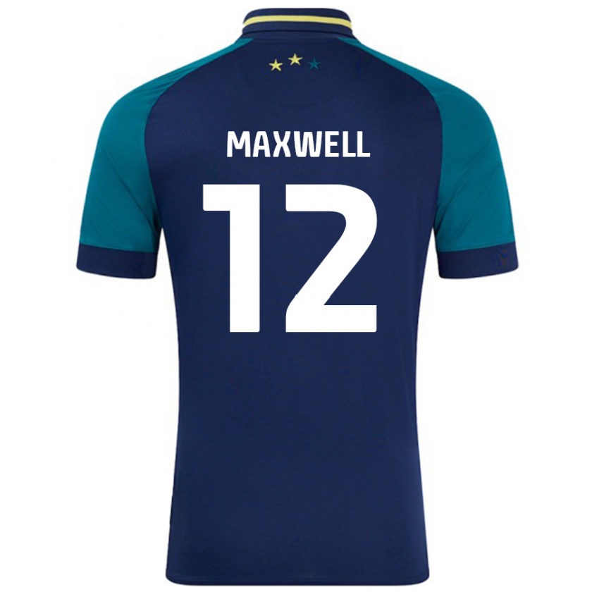 Kandiny Kinder Chris Maxwell #12 Marine Dunkelgrün Auswärtstrikot Trikot 2024/25 T-Shirt Österreich