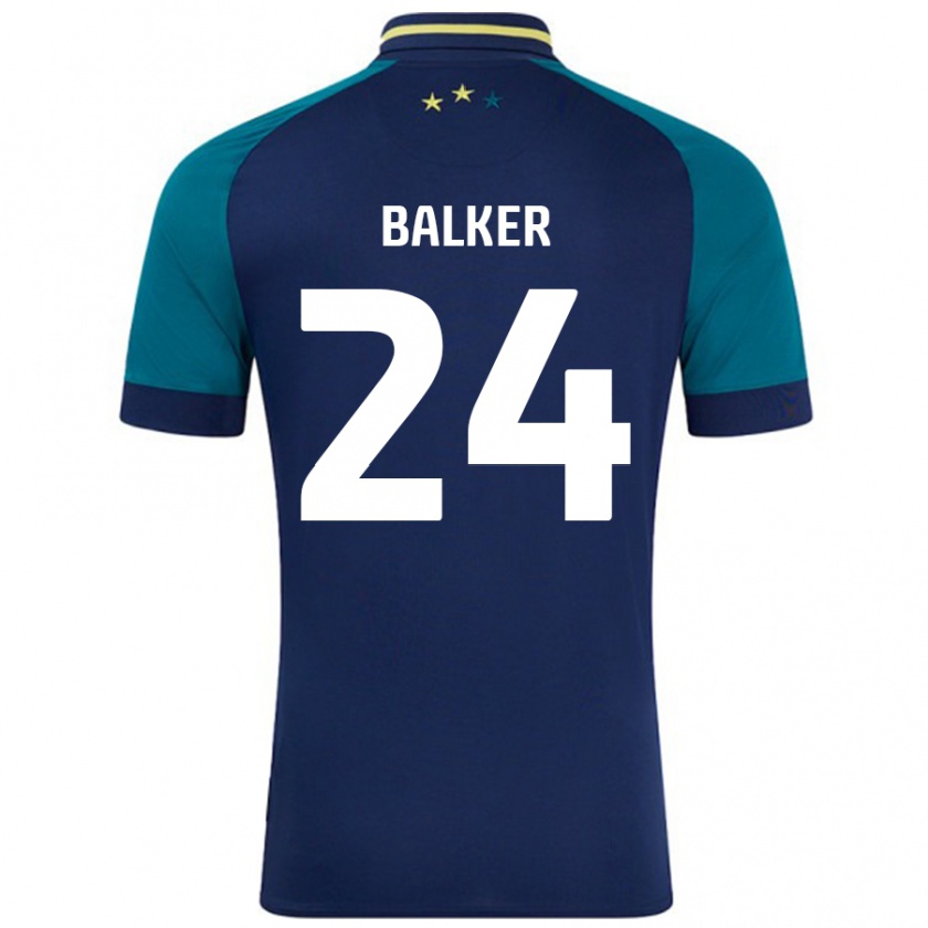 KandinyキッズRadinio Balker#24ネイビー ダークグリーンアウェイシャツ2024/25ジャージーユニフォーム