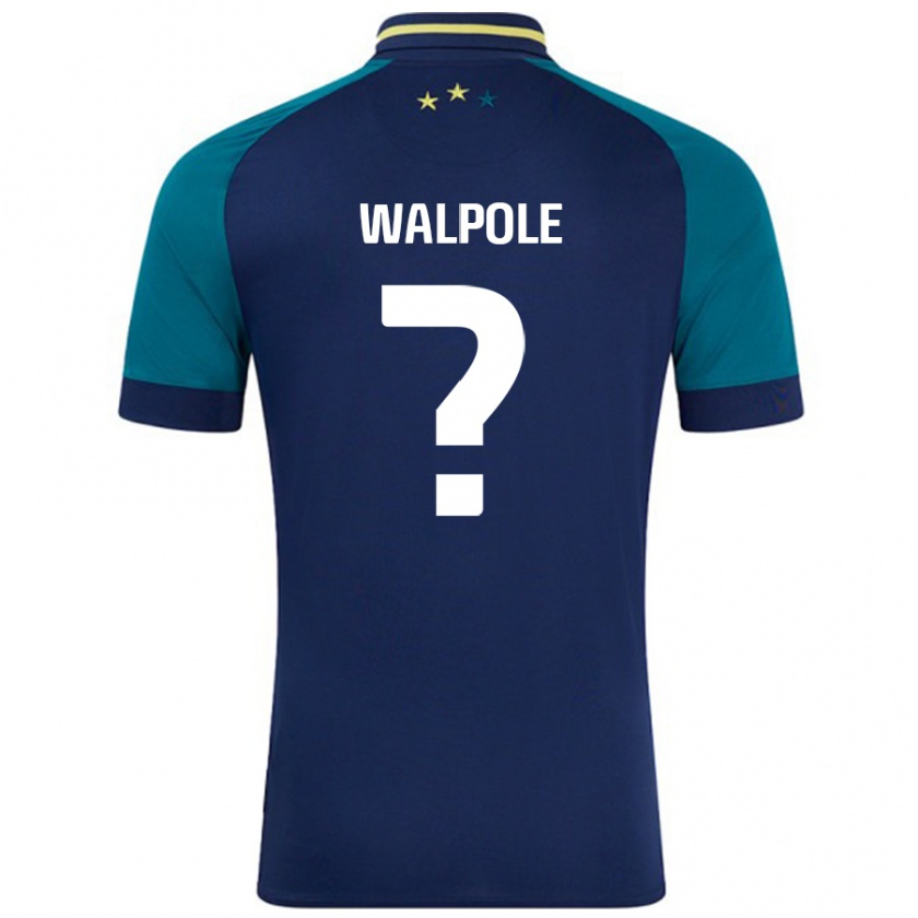 Kandiny Niño Camiseta Alex Walpole #0 Azul Marino Verde Oscuro 2ª Equipación 2024/25 La Camisa