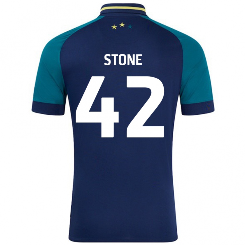 Kandiny Kinder Michael Stone #42 Marine Dunkelgrün Auswärtstrikot Trikot 2024/25 T-Shirt Österreich