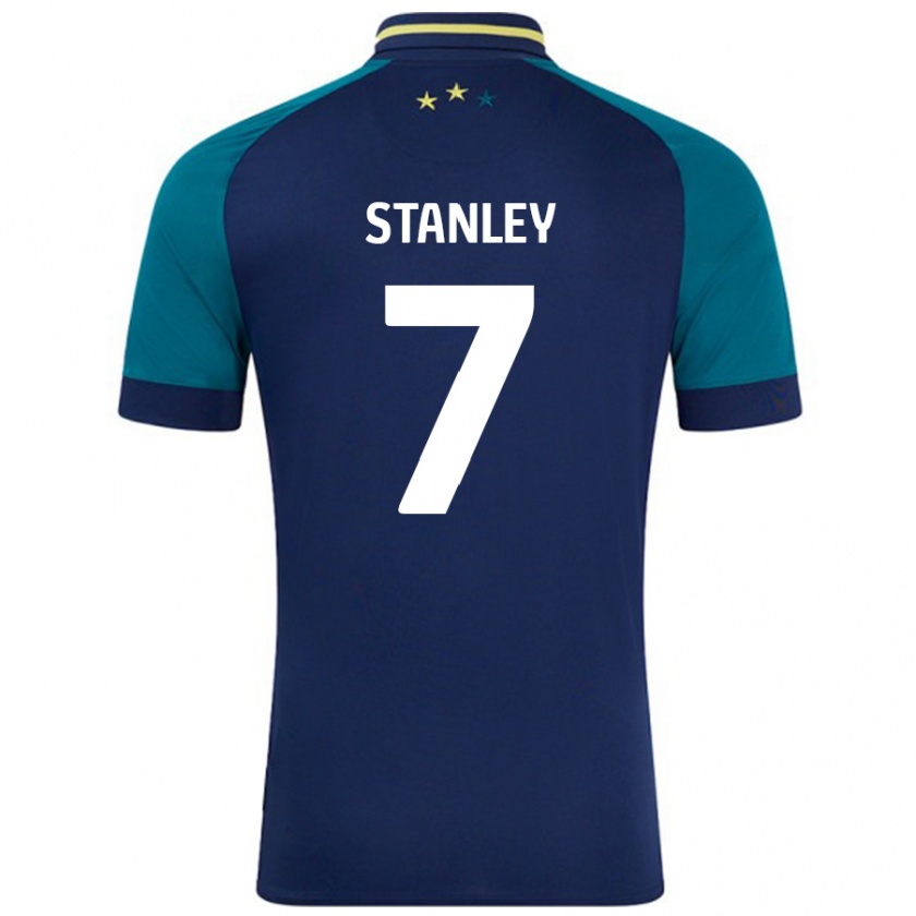 Kandiny Niño Camiseta Katie Stanley #7 Azul Marino Verde Oscuro 2ª Equipación 2024/25 La Camisa