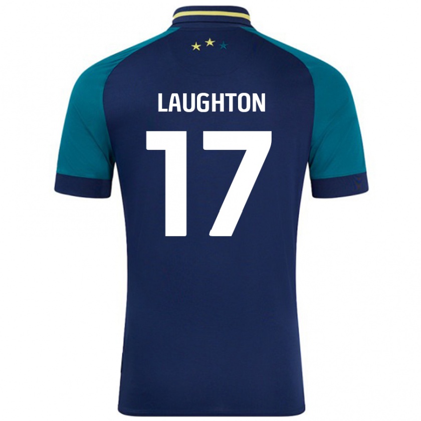 Kandiny Kinder Zoe Laughton #17 Marine Dunkelgrün Auswärtstrikot Trikot 2024/25 T-Shirt Österreich