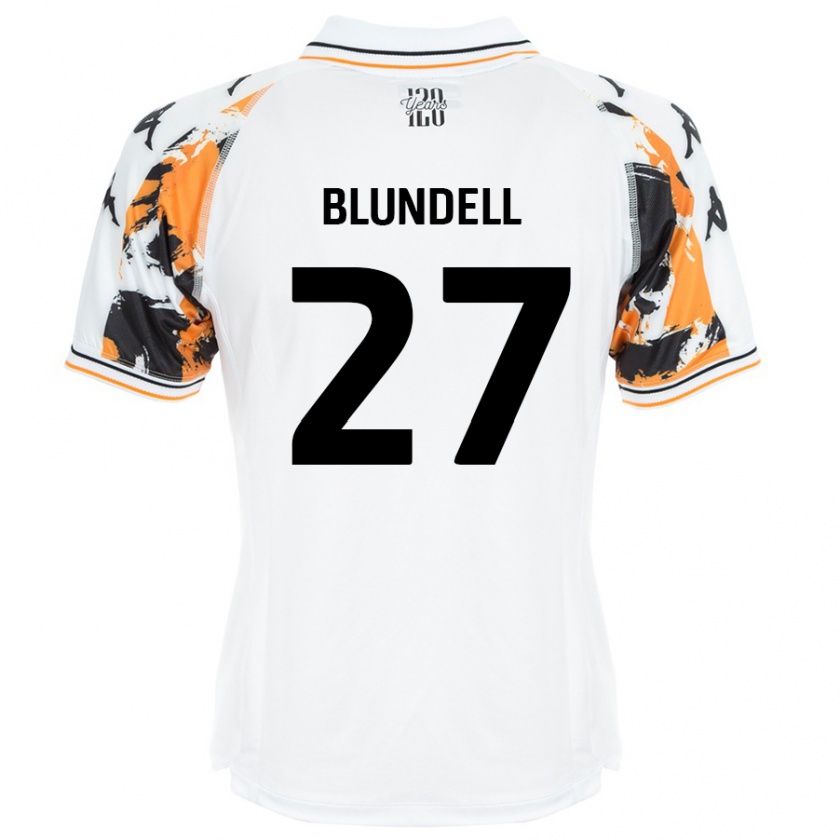 Kandiny Kinder Maddie Blundell #27 Weiß Auswärtstrikot Trikot 2024/25 T-Shirt Österreich