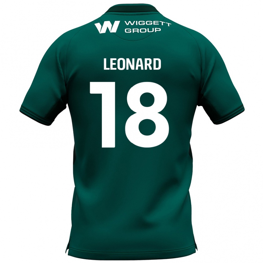 Kandiny Kinderen Ryan Leonard #18 Groen Uitshirt Uittenue 2024/25 T-Shirt België