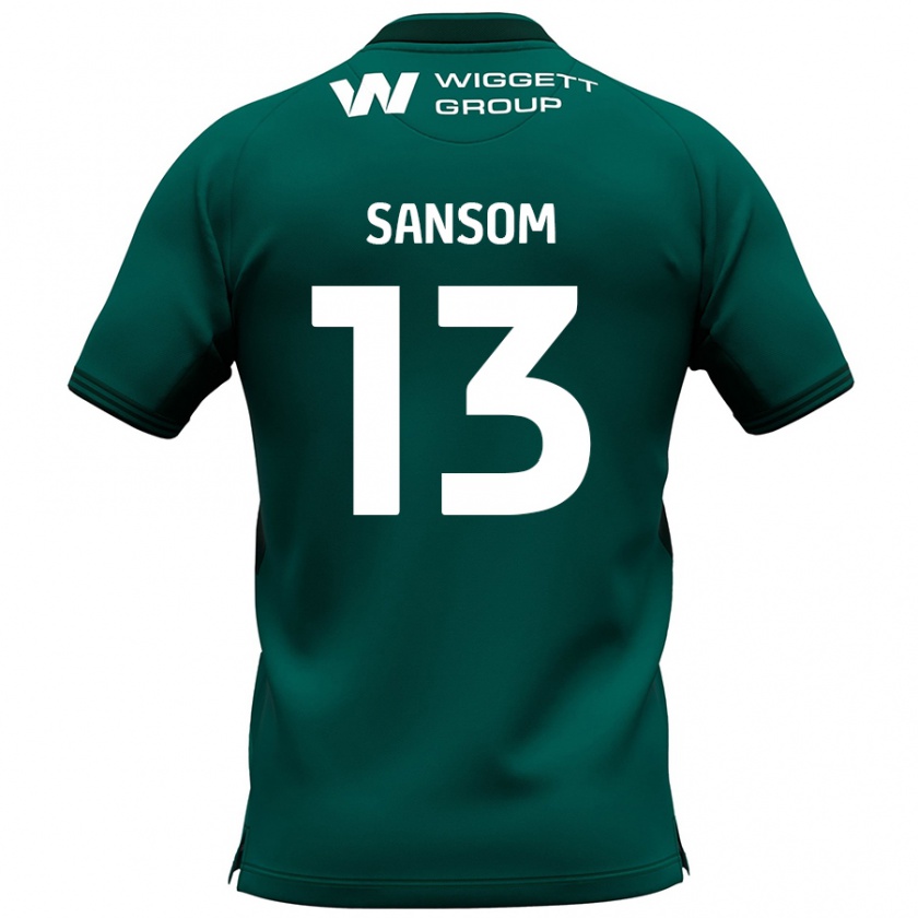 Kandiny Niño Camiseta Chloe Sansom #13 Verde 2ª Equipación 2024/25 La Camisa México