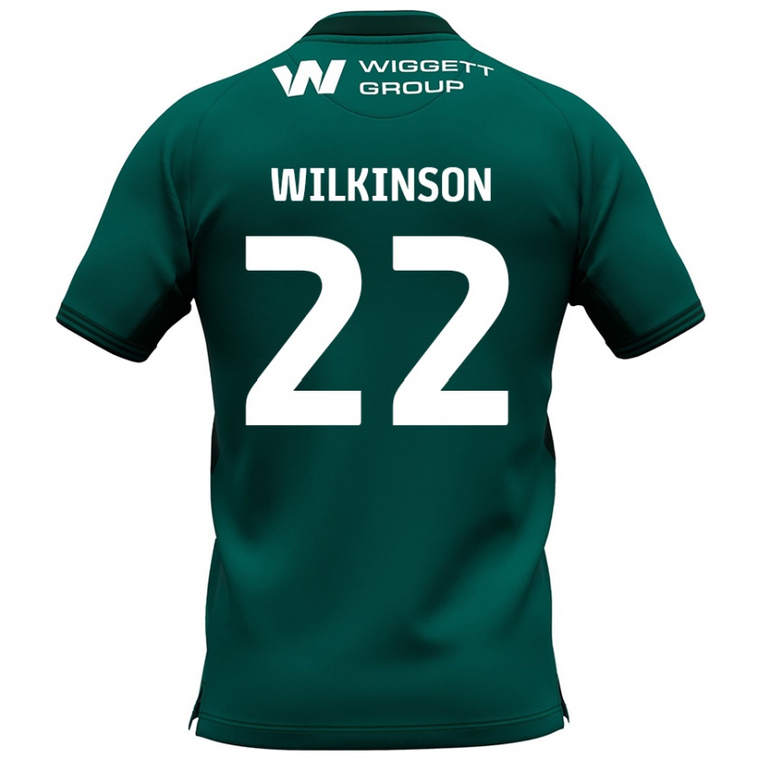 Kandiny Bambino Maglia Chloe Wilkinson #22 Verde Kit Gara Away 2024/25 Maglietta