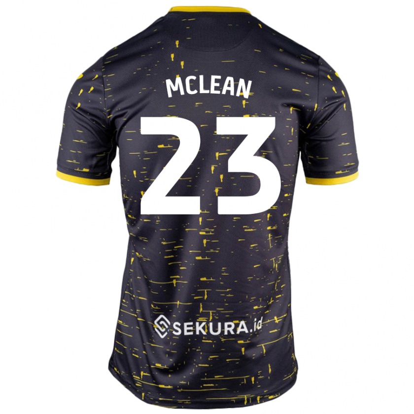 Kandiny Niño Camiseta Kenny Mclean #23 Negro Amarillo 2ª Equipación 2024/25 La Camisa México