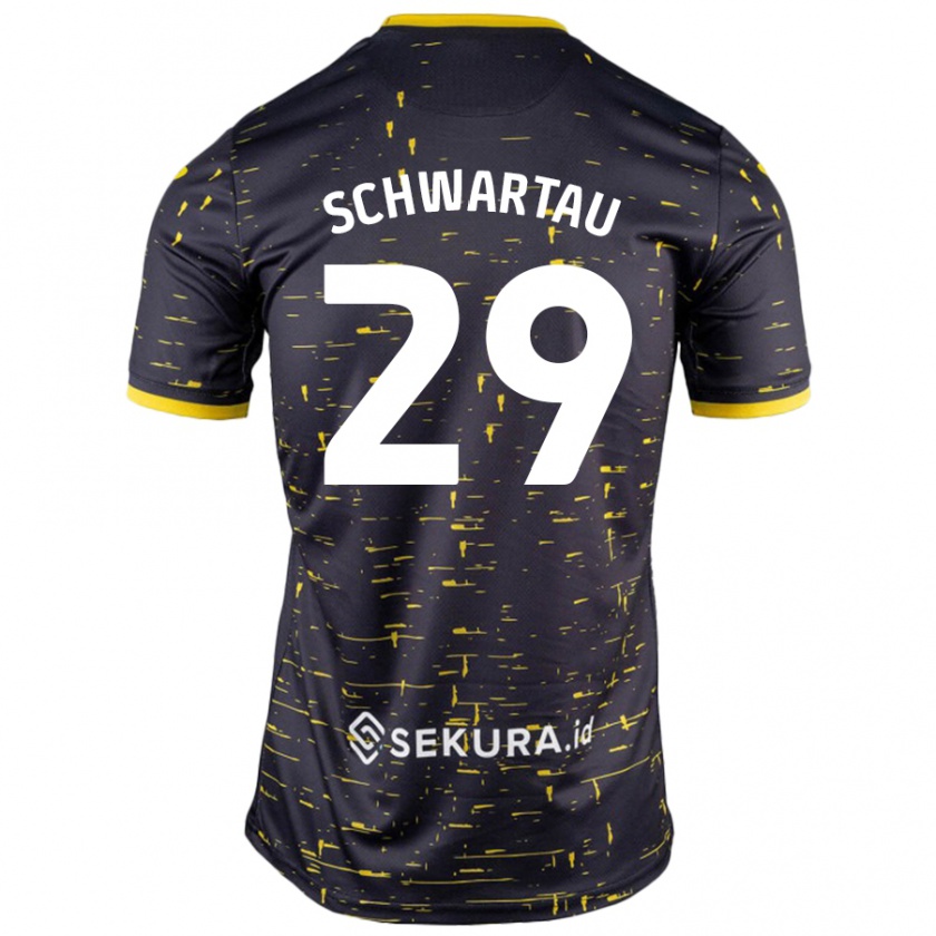 Kandiny Kinder Oscar Schwartau #29 Schwarz Gelb Auswärtstrikot Trikot 2024/25 T-Shirt Österreich