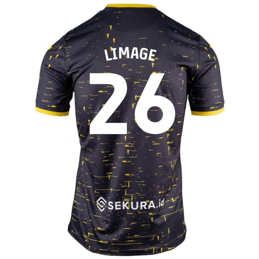 Kandiny Bambino Maglia Felicity Limage #26 Nero Giallo Kit Gara Away 2024/25 Maglietta