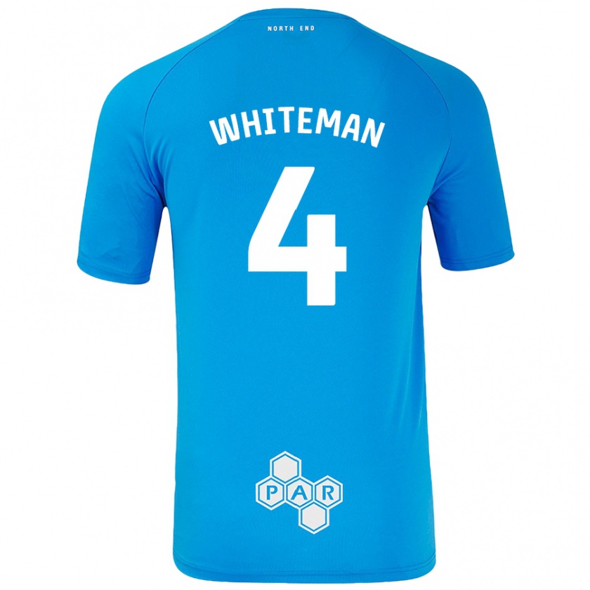 Kandiny Niño Camiseta Ben Whiteman #4 Azul Cielo 2ª Equipación 2024/25 La Camisa