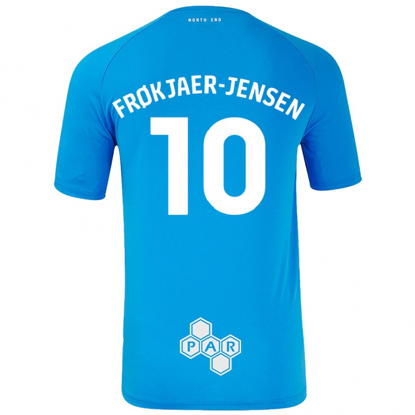 Kandiny Niño Camiseta Mads Frøkjaer-Jensen #10 Azul Cielo 2ª Equipación 2024/25 La Camisa