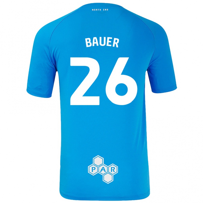 Kandiny Niño Camiseta Patrick Bauer #26 Azul Cielo 2ª Equipación 2024/25 La Camisa México