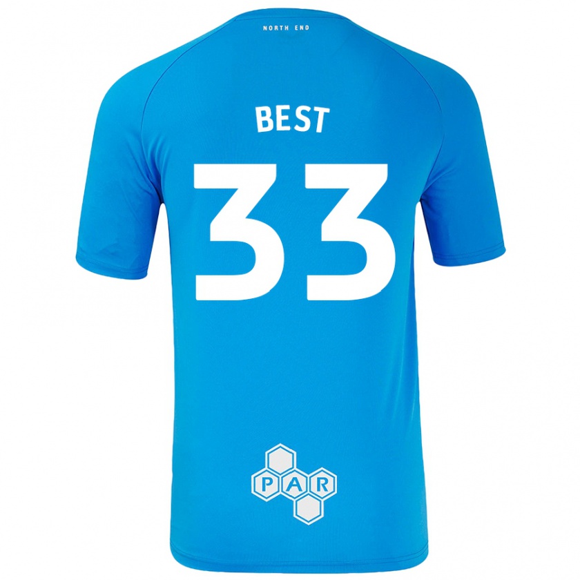 Kandiny Niño Camiseta Kian Best #33 Azul Cielo 2ª Equipación 2024/25 La Camisa