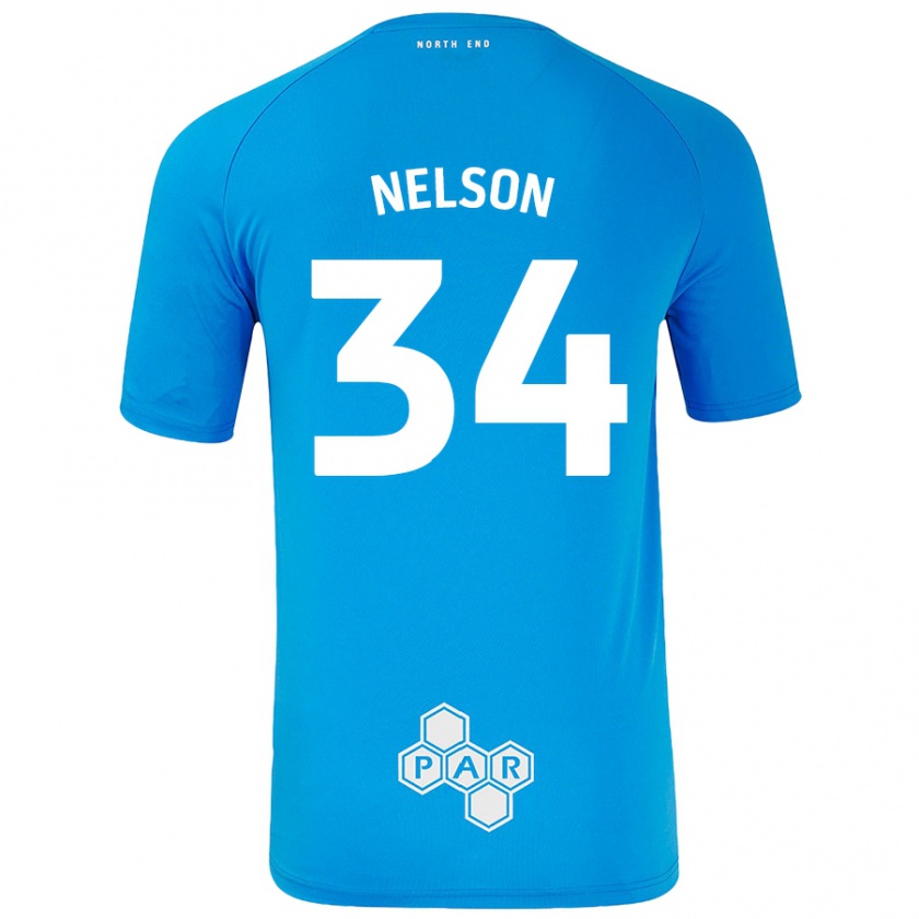 Kandiny Kinderen Kitt Nelson #34 Hemelsblauw Uitshirt Uittenue 2024/25 T-Shirt België