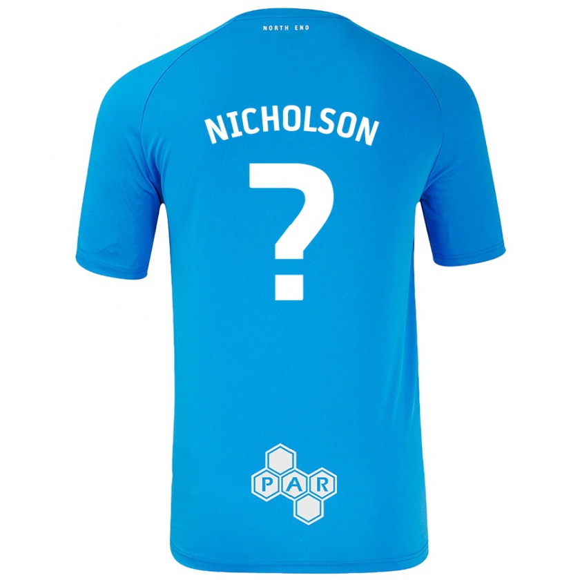 Kandiny Niño Camiseta Joseph Nicholson #0 Azul Cielo 2ª Equipación 2024/25 La Camisa