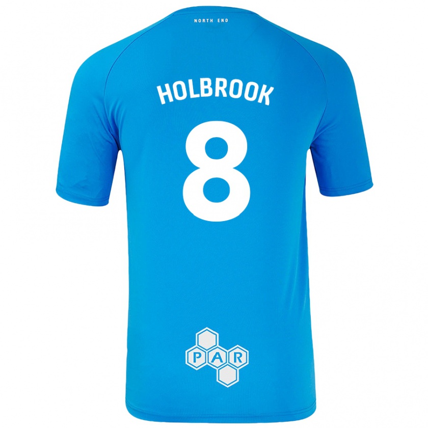 Kandiny Niño Camiseta Jess Holbrook #8 Azul Cielo 2ª Equipación 2024/25 La Camisa