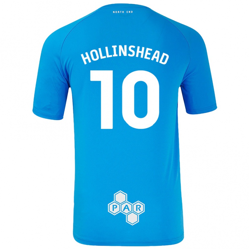 Kandiny Niño Camiseta Emily Hollinshead #10 Azul Cielo 2ª Equipación 2024/25 La Camisa México