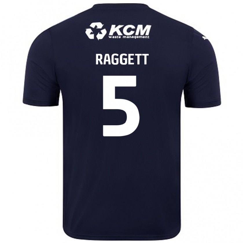 Kandiny Criança Camisola Sean Raggett #5 Azul Marinho Alternativa 2024/25 Camisa Brasil