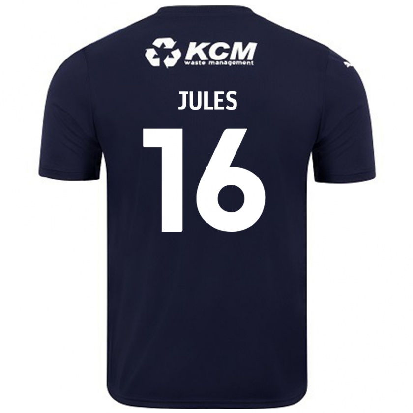 Kandiny Kinderen Zak Jules #16 Marineblauw Uitshirt Uittenue 2024/25 T-Shirt België