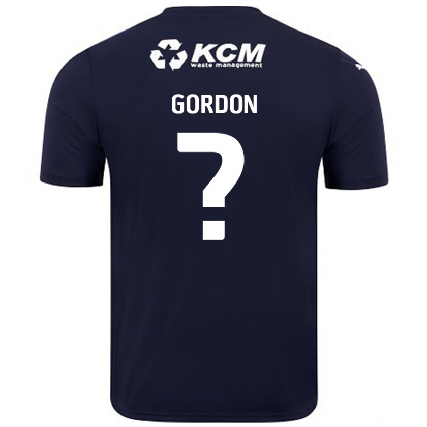 Kandiny Niño Camiseta Owain Gordon #0 Azul Marino 2ª Equipación 2024/25 La Camisa