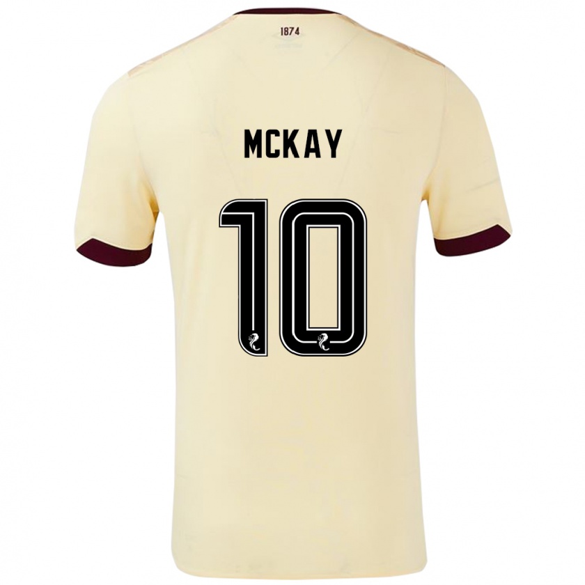 Kandiny Kinder Barrie Mckay #10 Creme Burgunderrot Auswärtstrikot Trikot 2024/25 T-Shirt Österreich