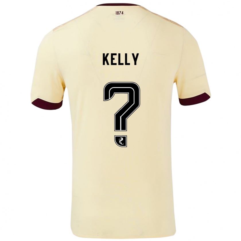 Kandiny Bambino Maglia Ryan Kelly #0 Crema Borgogna Kit Gara Away 2024/25 Maglietta