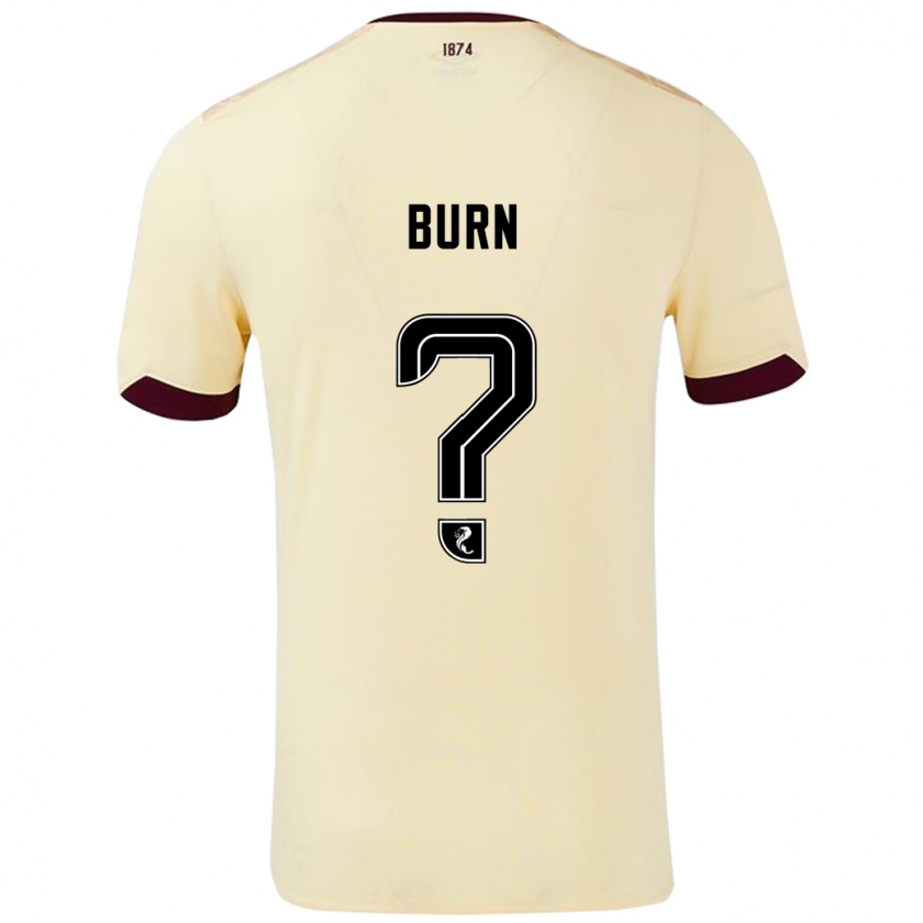 Kandiny Bambino Maglia Gregor Burn #0 Crema Borgogna Kit Gara Away 2024/25 Maglietta