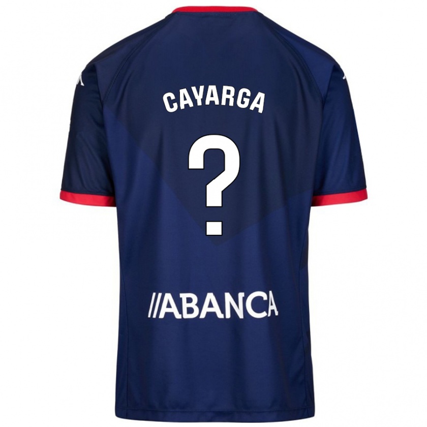 KandinyキッズBerto Cayarga#14ネイビーブルーアウェイシャツ2024/25ジャージーユニフォーム