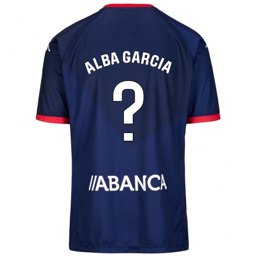 Kandiny Kinder Lucía Alba García #13 Marineblau Auswärtstrikot Trikot 2024/25 T-Shirt Österreich