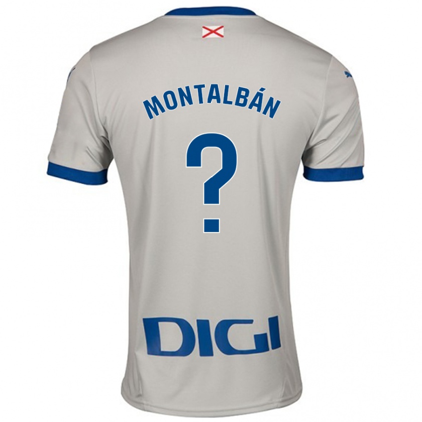 Kandiny Kinder Enrique Montalbán #0 Hellgrau Auswärtstrikot Trikot 2024/25 T-Shirt Österreich