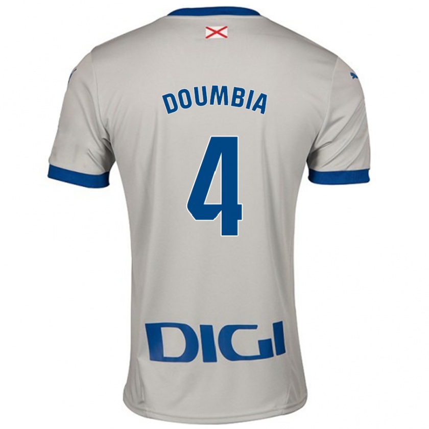 Kandiny Kinderen Daouda Doumbia #4 Lichtgrijs Uitshirt Uittenue 2024/25 T-Shirt België