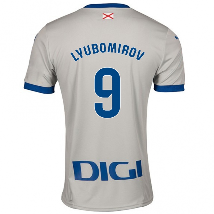 Kandiny Niño Camiseta Daniel Lyubomirov #9 Gris Claro 2ª Equipación 2024/25 La Camisa