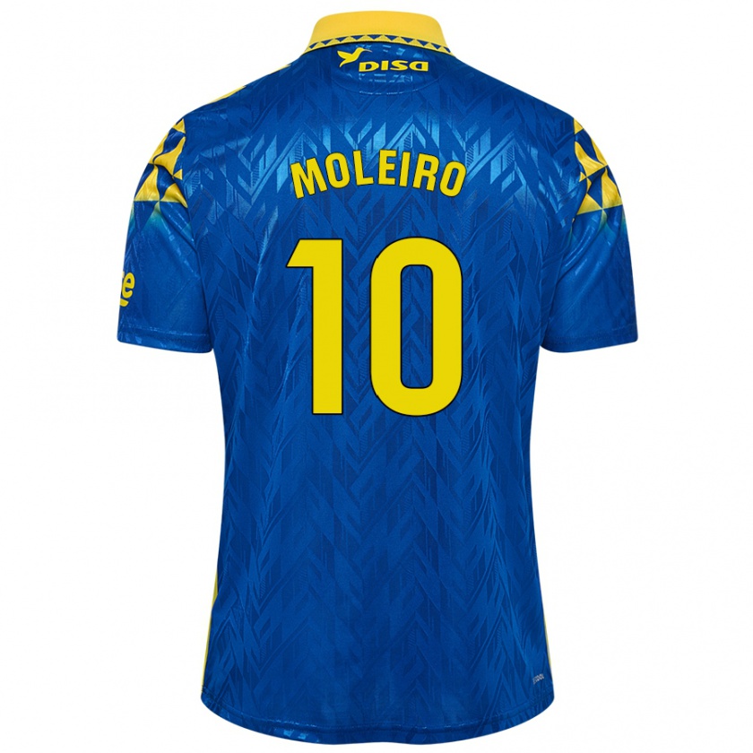 Kandiny Niño Camiseta Alberto Moleiro #10 Azul Amarillo 2ª Equipación 2024/25 La Camisa México