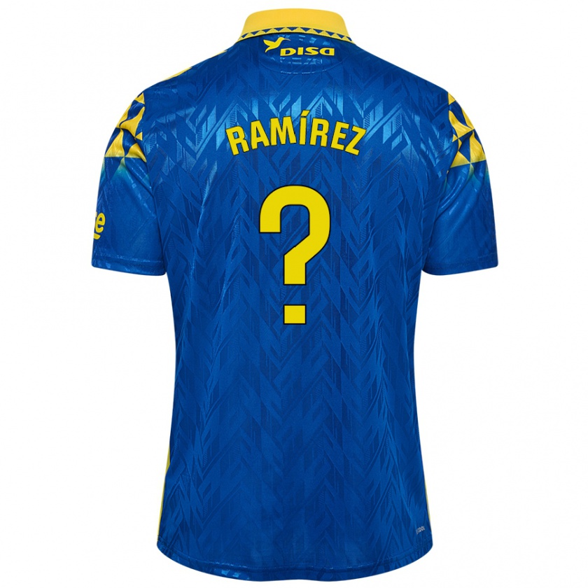 Kandiny Niño Camiseta Daniel Ramírez #0 Azul Amarillo 2ª Equipación 2024/25 La Camisa México