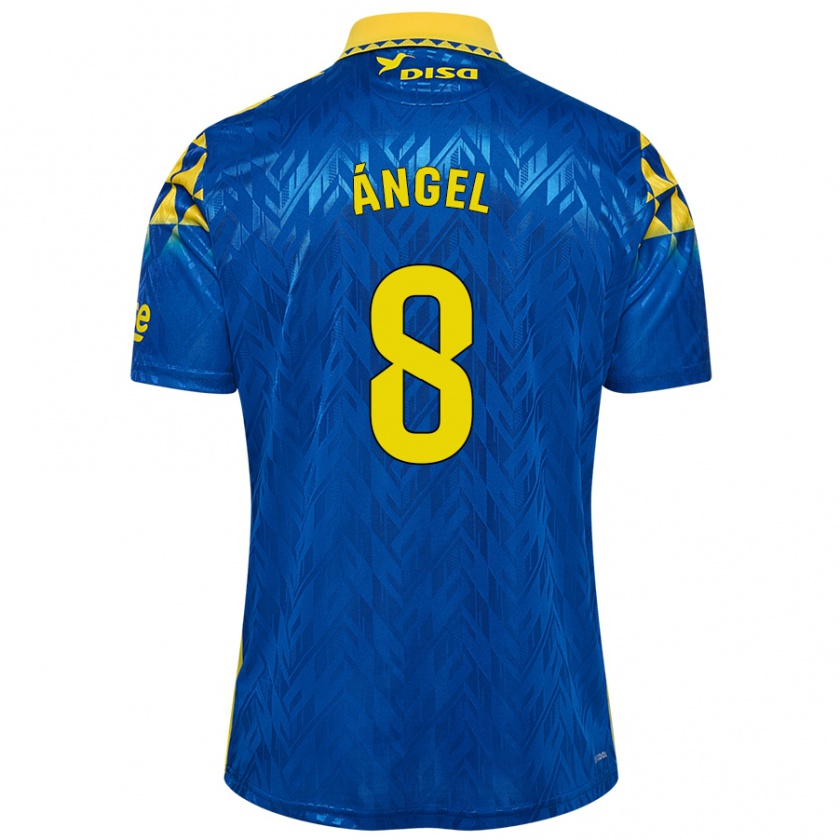 Kandiny Niño Camiseta José Ángel #8 Azul Amarillo 2ª Equipación 2024/25 La Camisa