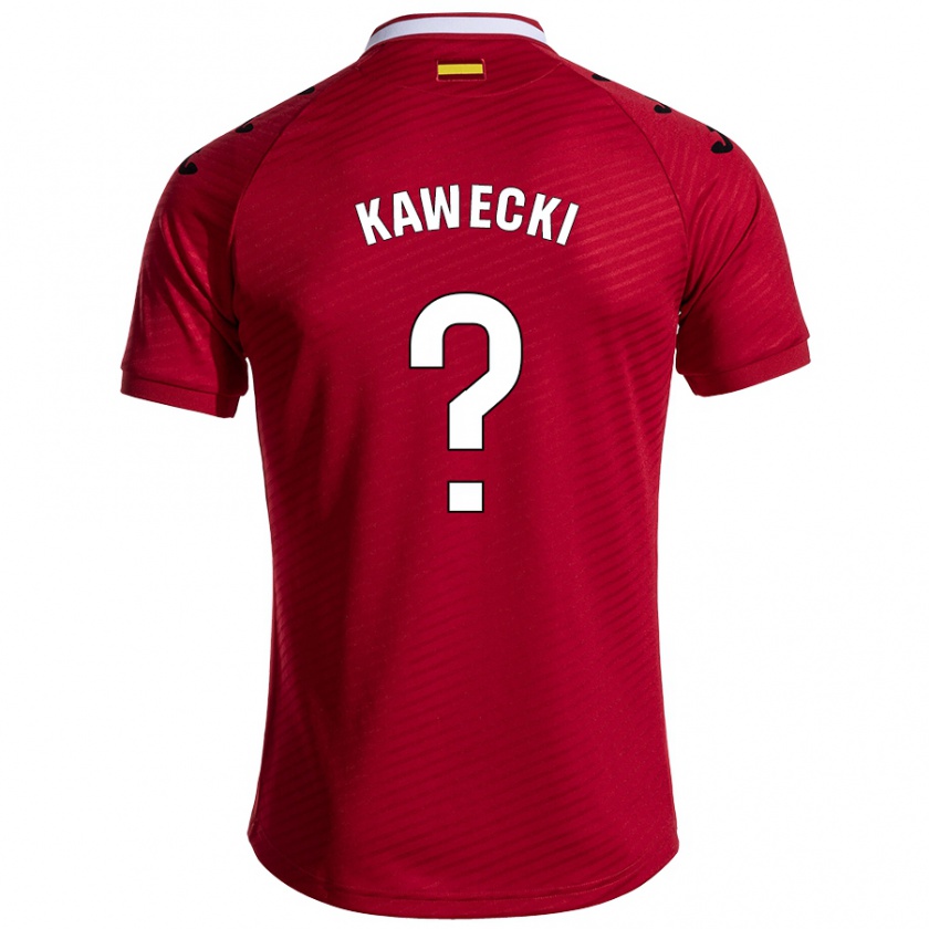 Kandiny Niño Camiseta Luis Kawecki #0 Rojo Oscuro 2ª Equipación 2024/25 La Camisa