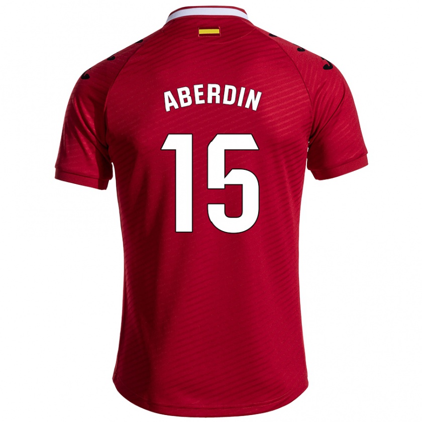 Kandiny Kinder Nabil Aberdin #15 Dunkelrot Auswärtstrikot Trikot 2024/25 T-Shirt Österreich