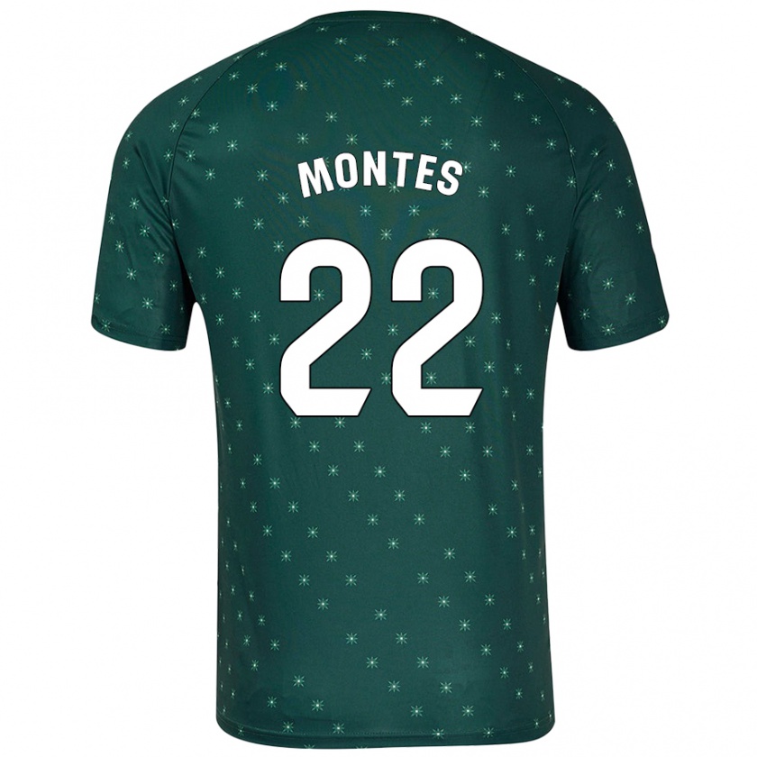 Kandiny Kinder César Montes #22 Dunkelgrün Auswärtstrikot Trikot 2024/25 T-Shirt Österreich