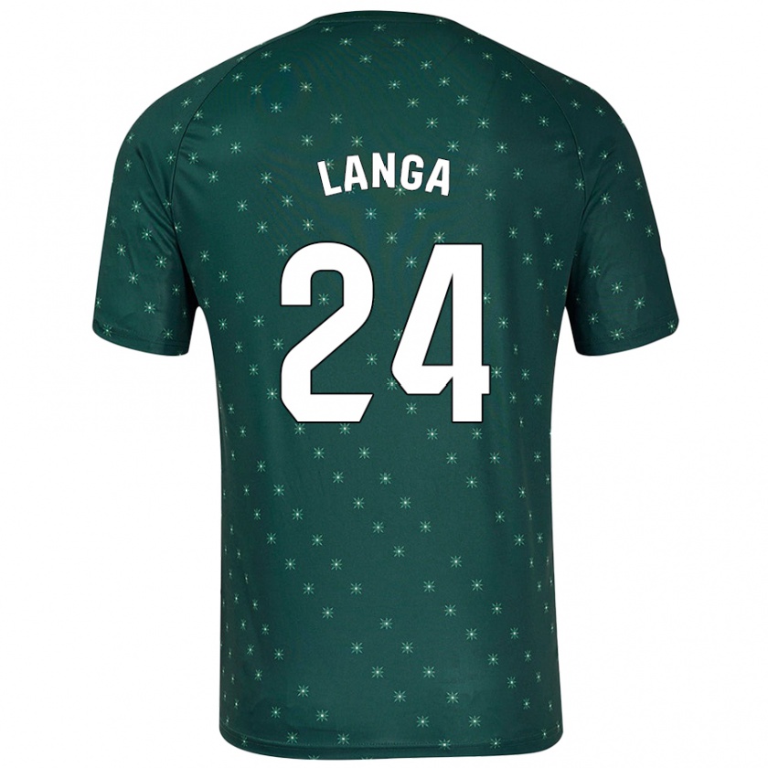 Kandiny Bambino Maglia Bruno Langa #24 Verde Scuro Kit Gara Away 2024/25 Maglietta