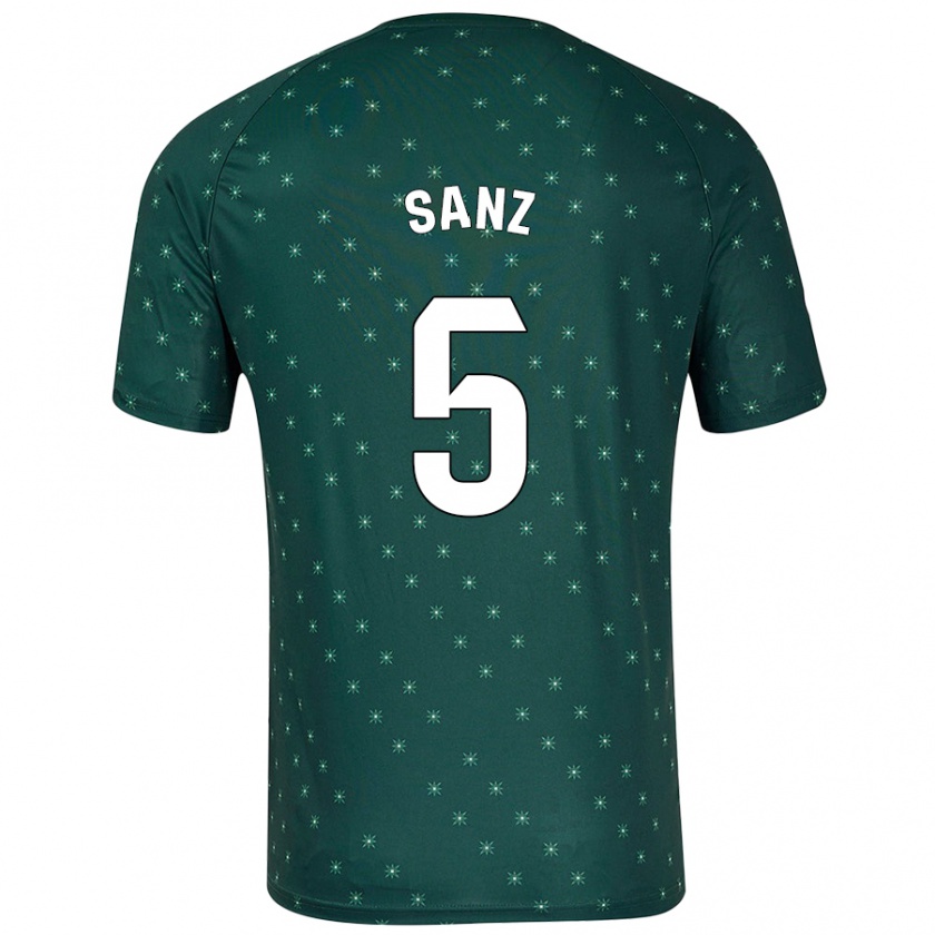 Kandiny Kinderen Paco Sanz #5 Donkergroen Uitshirt Uittenue 2024/25 T-Shirt België