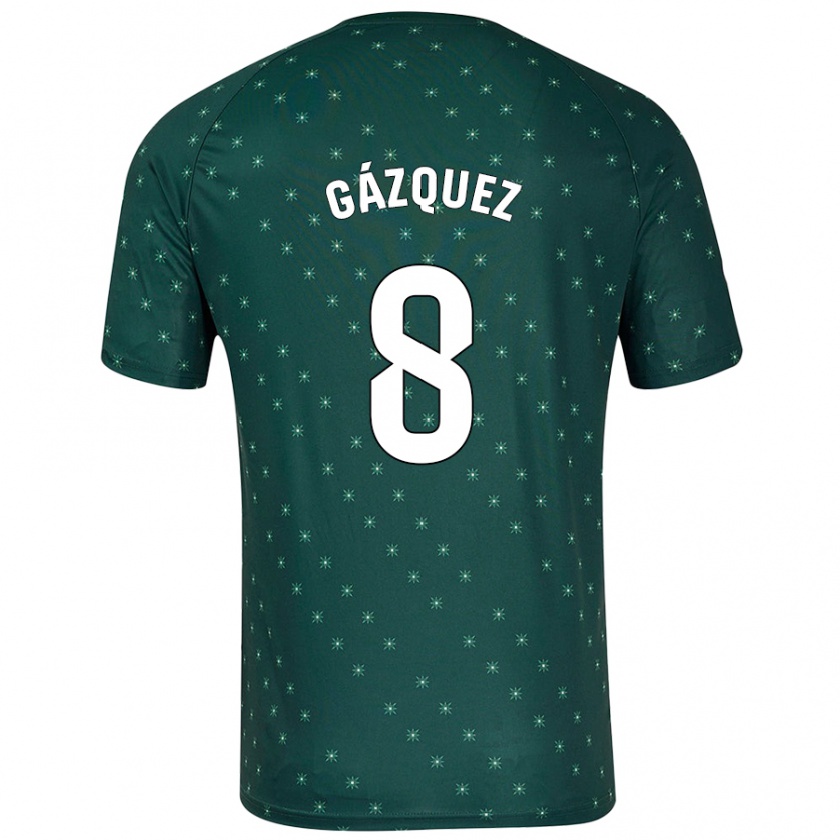 Kandiny Bambino Maglia Joan Gázquez #8 Verde Scuro Kit Gara Away 2024/25 Maglietta