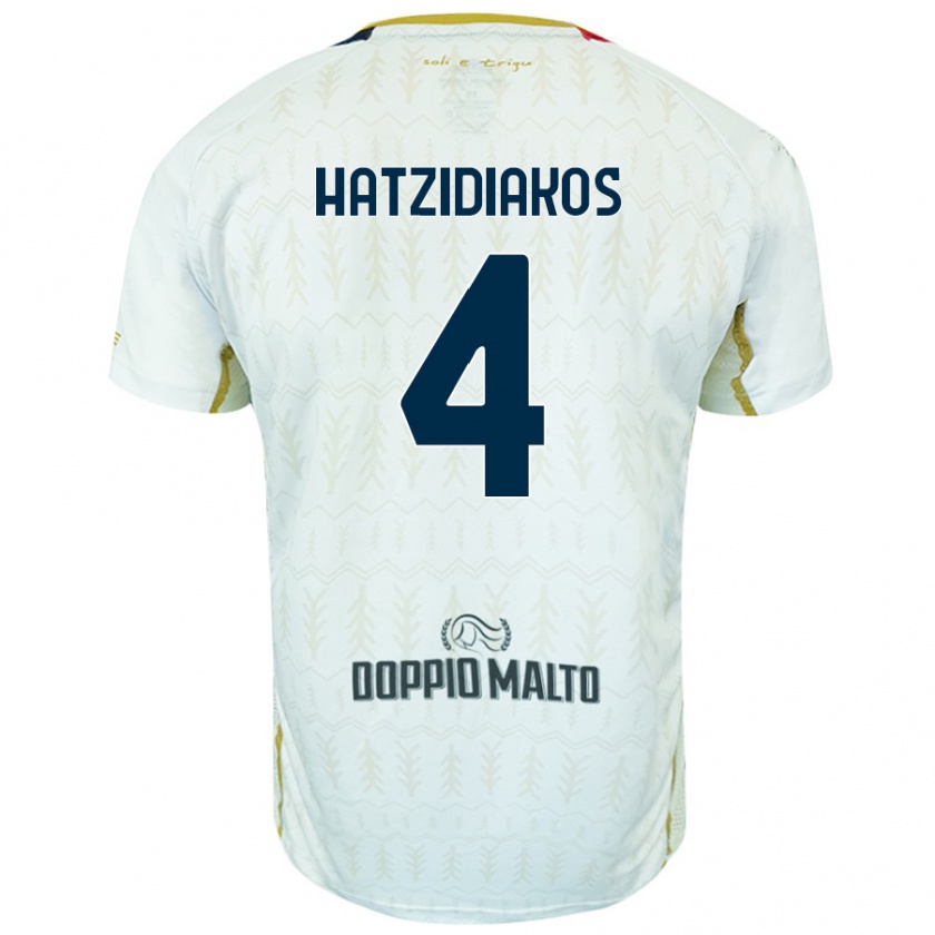 Kandiny Niño Camiseta Pantelis Hatzidiakos #4 Blanco 2ª Equipación 2024/25 La Camisa