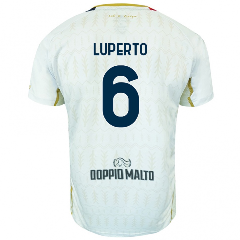 Kandiny Kinder Sebastiano Luperto #6 Weiß Auswärtstrikot Trikot 2024/25 T-Shirt Österreich